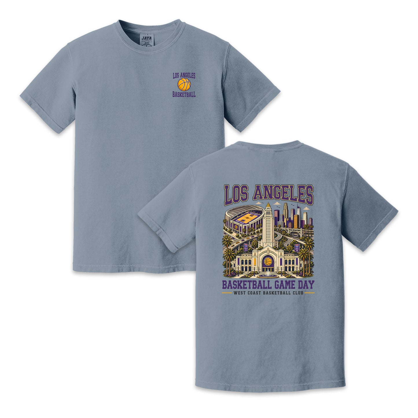 Los Angeles Basketball Two Sided T-Shirt