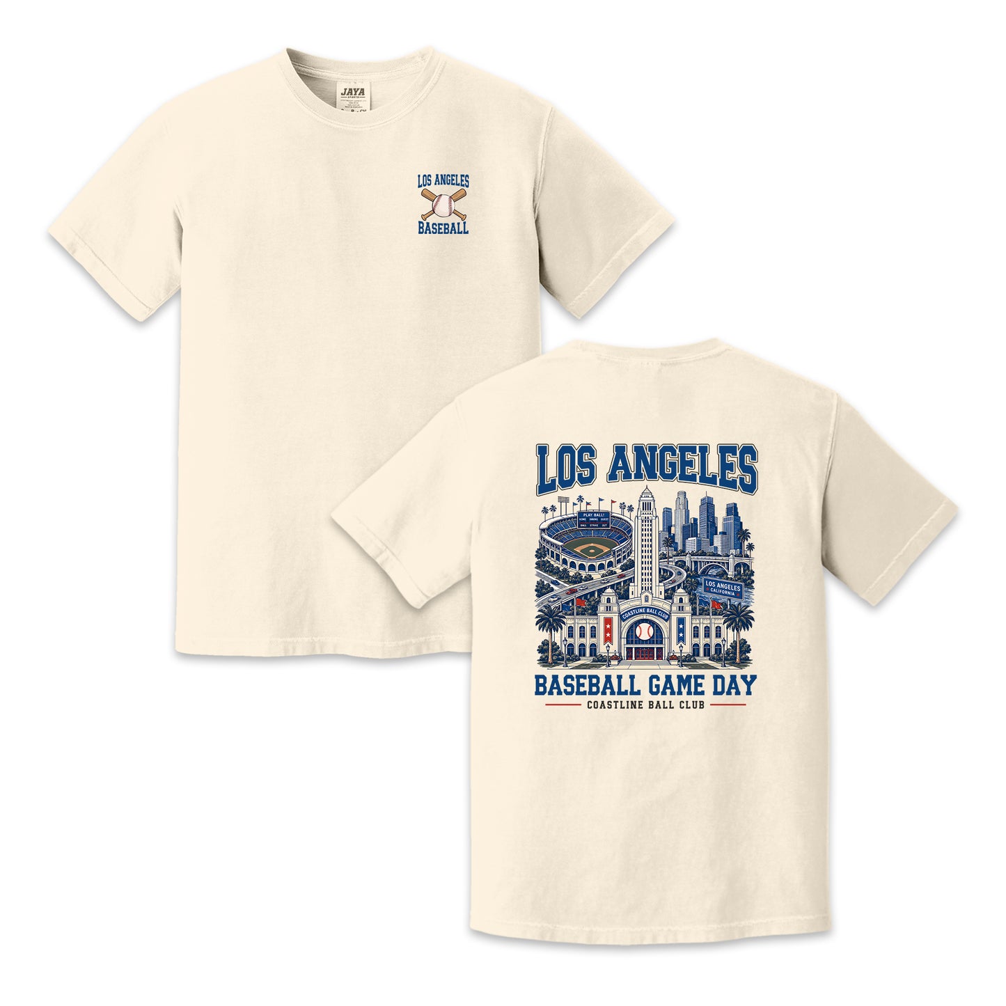 Los Angeles Baseball Game Day Two Sided T-Shirt