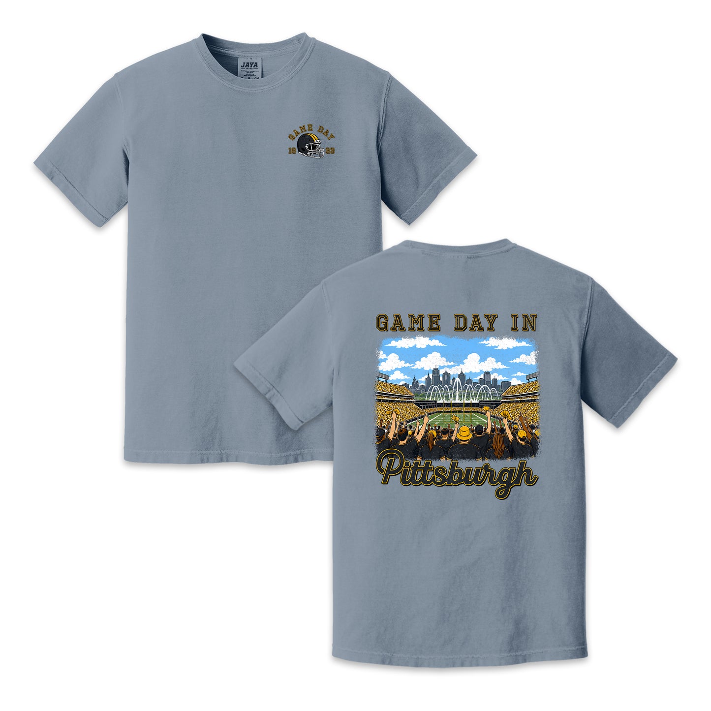 Vintage Pittsburgh Football Game Day Stadium Crowd T-Shirt