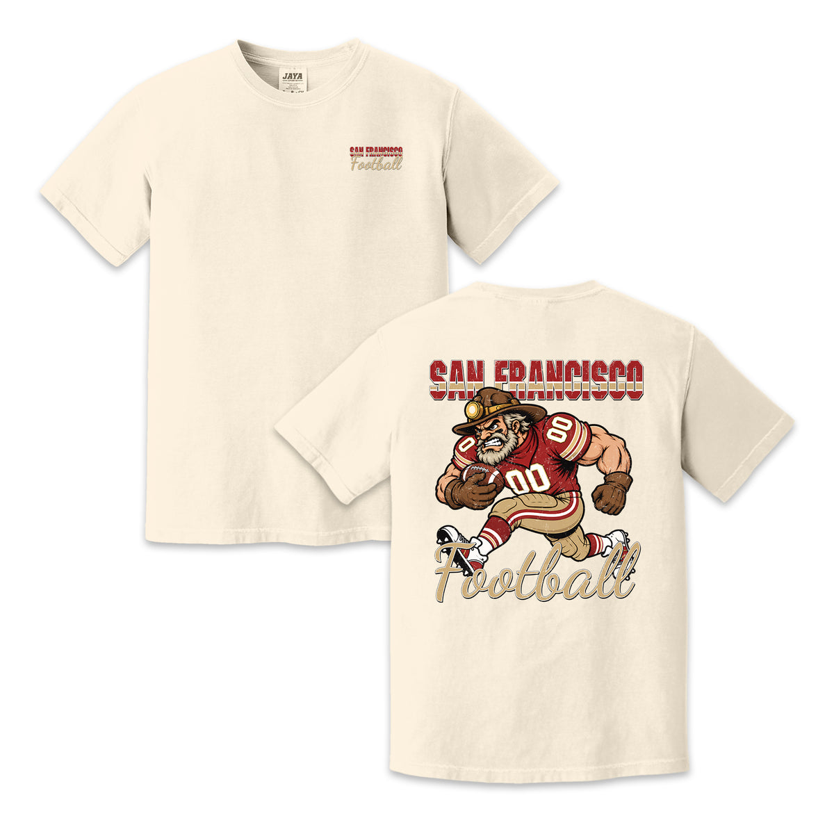 San Francisco Football Gold Rush Graphic T-Shirt, Vintage Sports City Tee for Football Fans