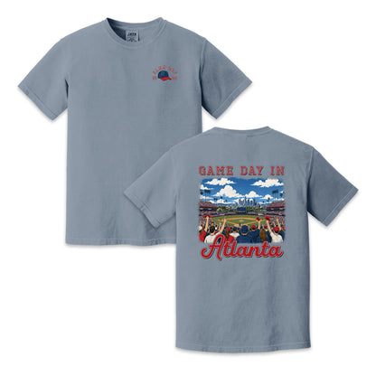 Vintage Atlanta Baseball Game Day Stadium Crowd T-Shirt