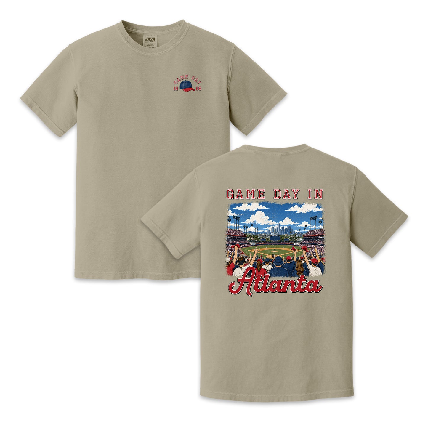 Vintage Atlanta Baseball Game Day Stadium Crowd T-Shirt