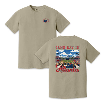 Vintage Atlanta Baseball Game Day Stadium Crowd T-Shirt