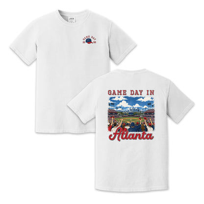 Vintage Atlanta Baseball Game Day Stadium Crowd T-Shirt