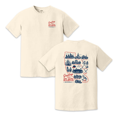 Atlanta Baseball Georgia Map T-Shirt