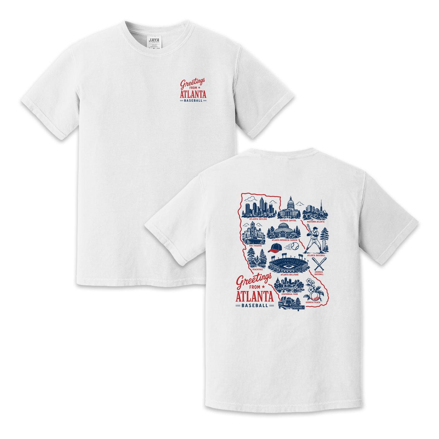 Atlanta Baseball Georgia Map T-Shirt