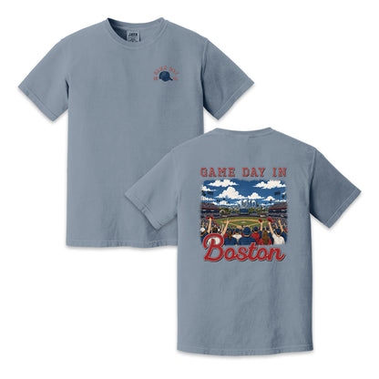 Vintage Boston Baseball Game Day Stadium Crowd T-Shirt