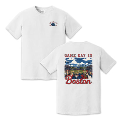 Vintage Boston Baseball Game Day Stadium Crowd T-Shirt