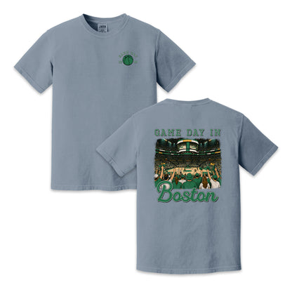 Vintage Boston Basketball Game Day Arena Crowd T-Shirt