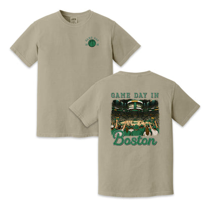 Vintage Boston Basketball Game Day Arena Crowd T-Shirt
