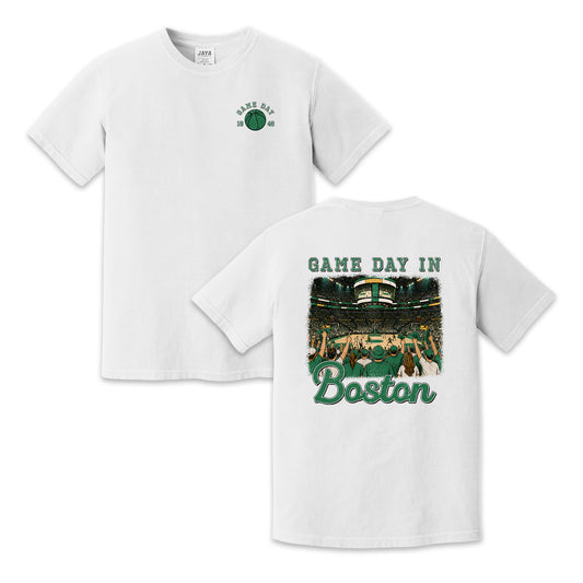 Vintage Boston Basketball Game Day Arena Crowd T-Shirt