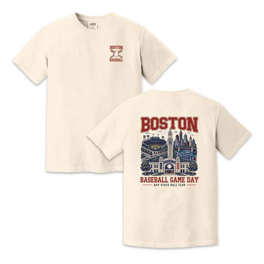 Boston Baseball Game Day Two Sided T-Shirt