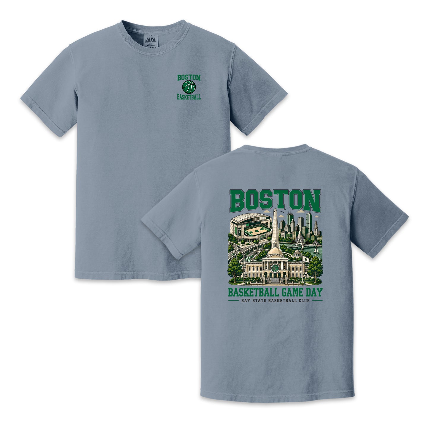 Boston Basketball Game Day Two Sided T-Shirt