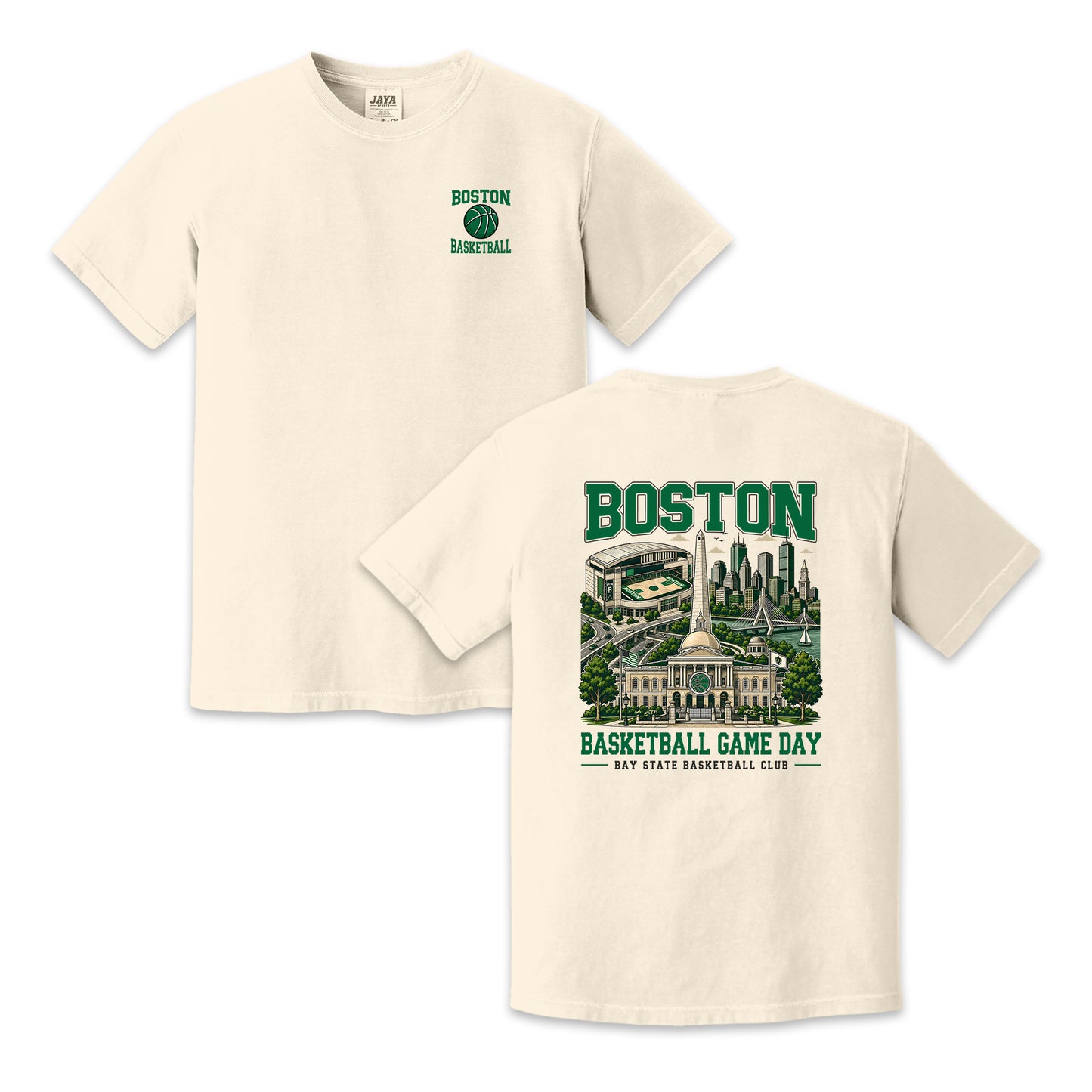 Boston Basketball Game Day Two Sided T-Shirt