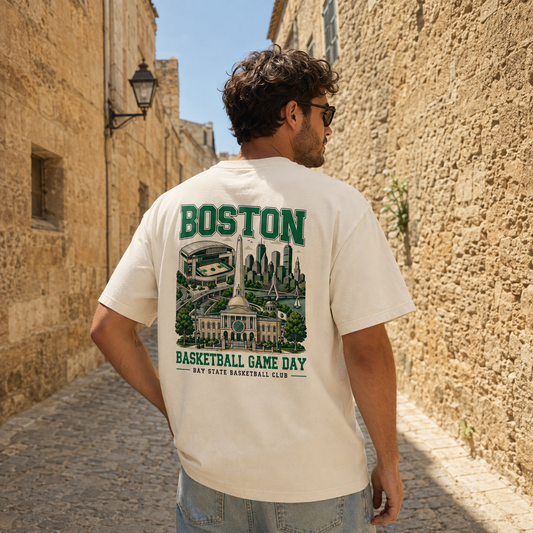 Boston Basketball Game Day Two Sided T-Shirt