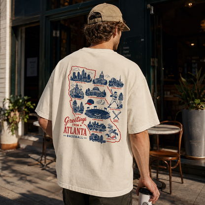 Atlanta Baseball Georgia Map T-Shirt
