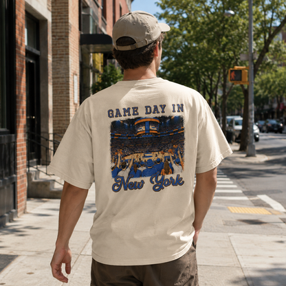 Vintage New York Basketball Game Day Arena Crowd T-Shirt