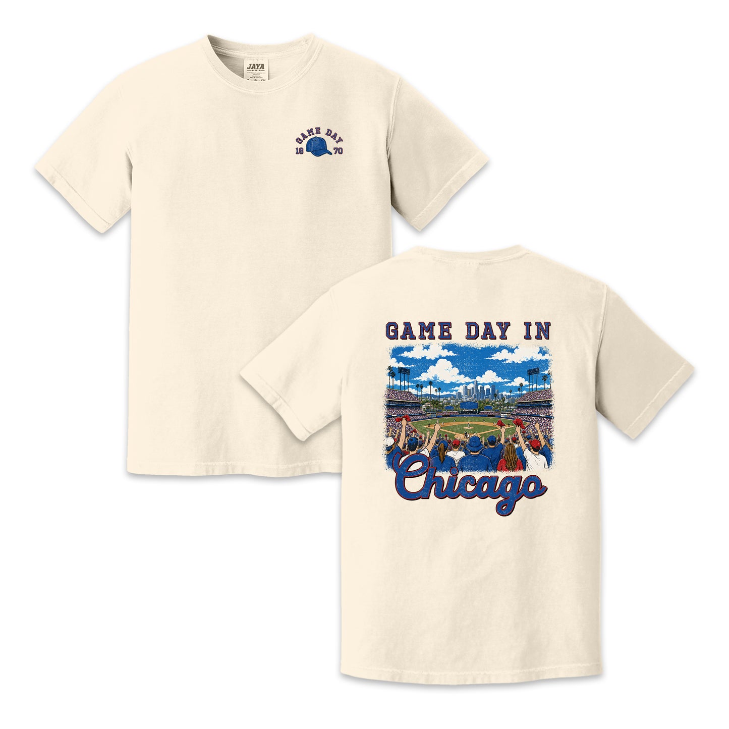 Vintage Chicago Baseball Game Day Stadium Crowd T-Shirt