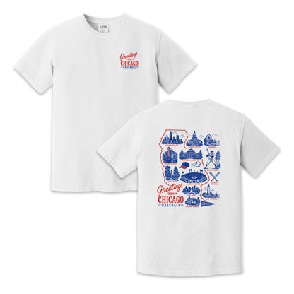 Chicago Baseball Illinois Map T-Shirt