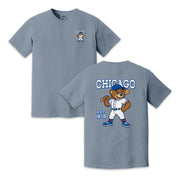 Chicago Baseball Two-Sided T-Shirt, Retro Bear Mascot Graphic Tee for Baseball Fans