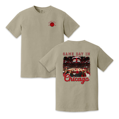 Vintage Chicago Basketball Game Day Arena Crowd T-Shirt