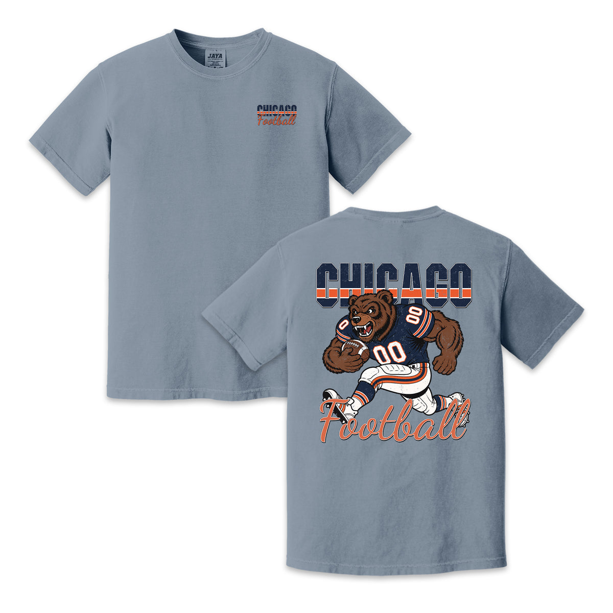Chicago Football Bear Graphic T-Shirt, Vintage Sports City Tee for Football Fans