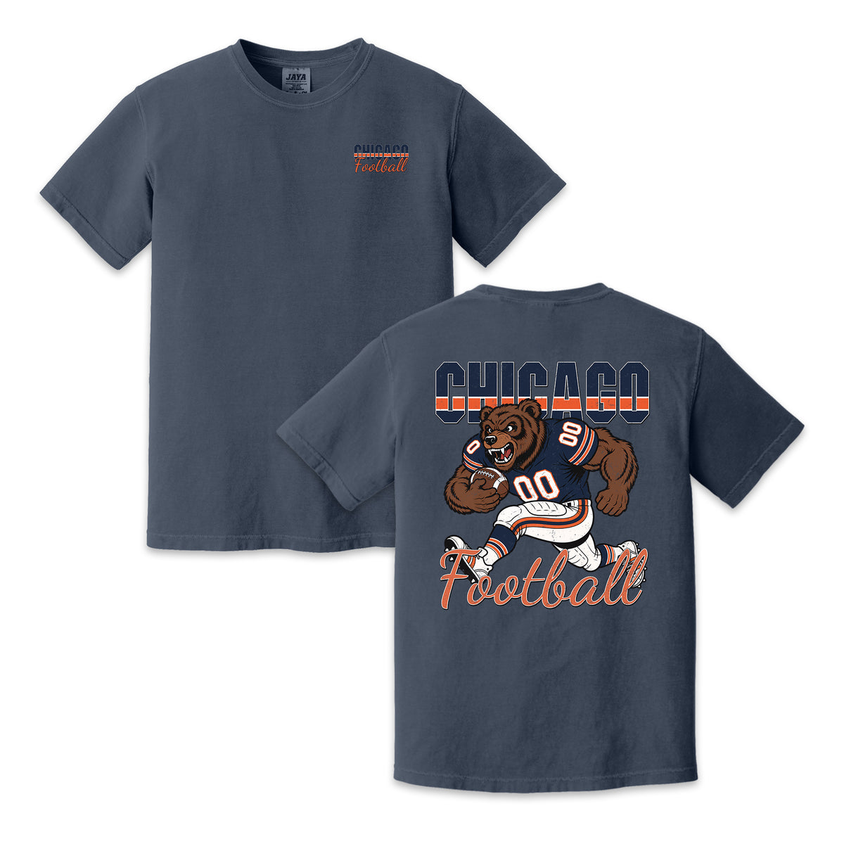 Chicago Football Bear Graphic T-Shirt, Vintage Sports City Tee for Football Fans