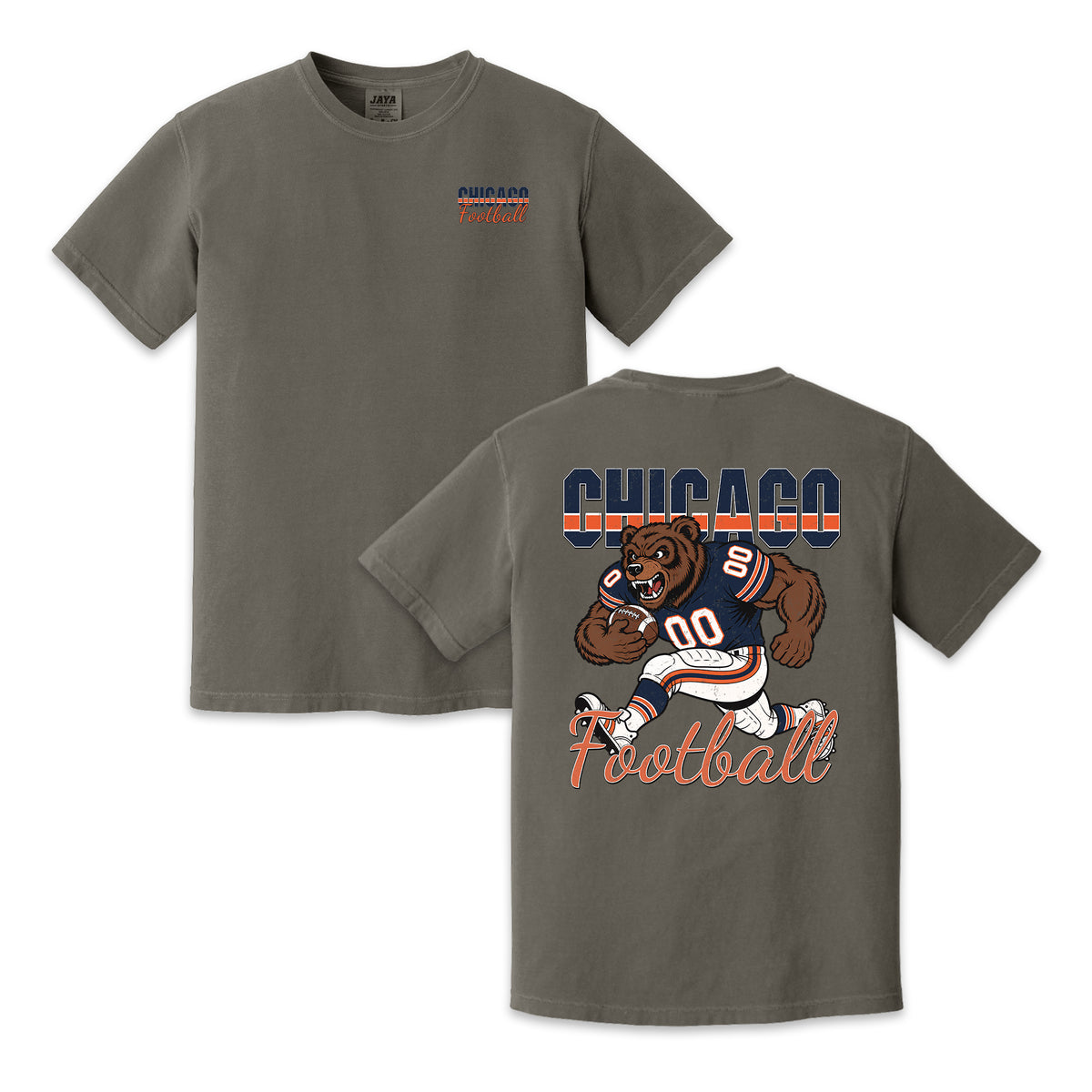 Chicago Football Bear Graphic T-Shirt, Vintage Sports City Tee for Football Fans