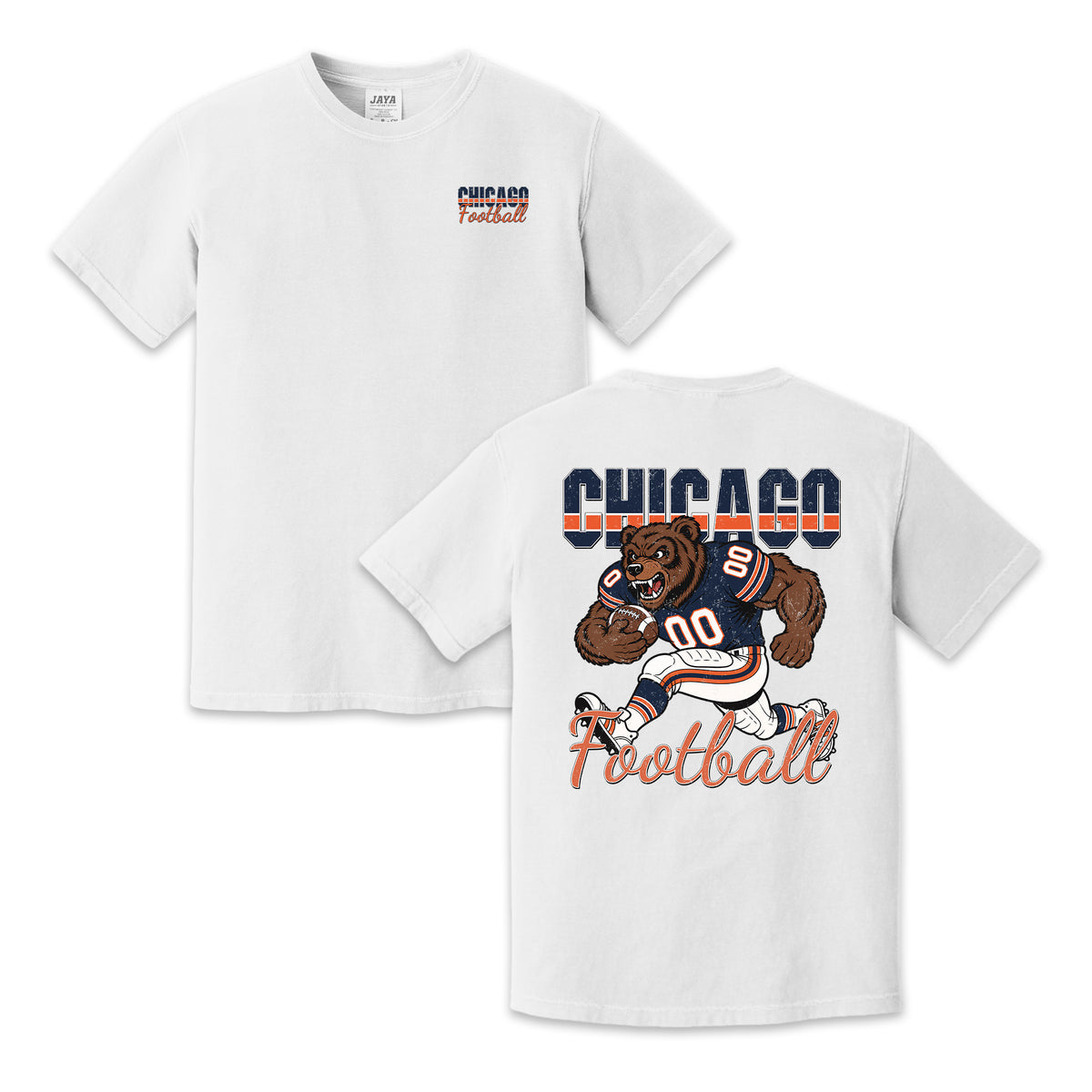 Chicago Football Bear Graphic T-Shirt, Vintage Sports City Tee for Football Fans