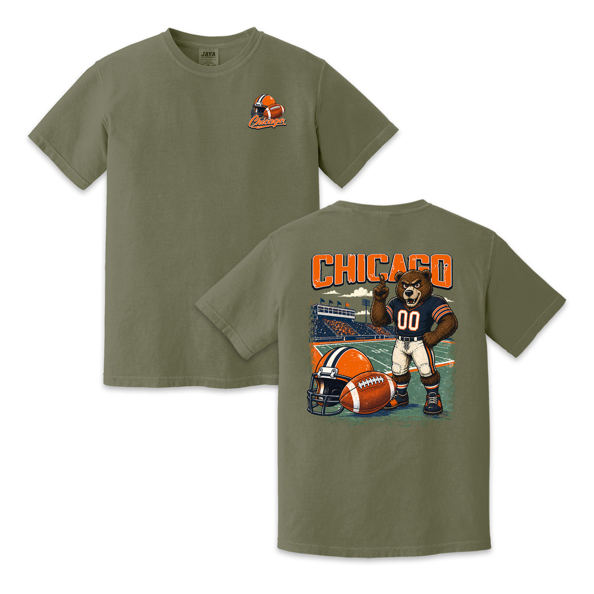 Chicago Football Bear Vintage Graphic T-Shirt
