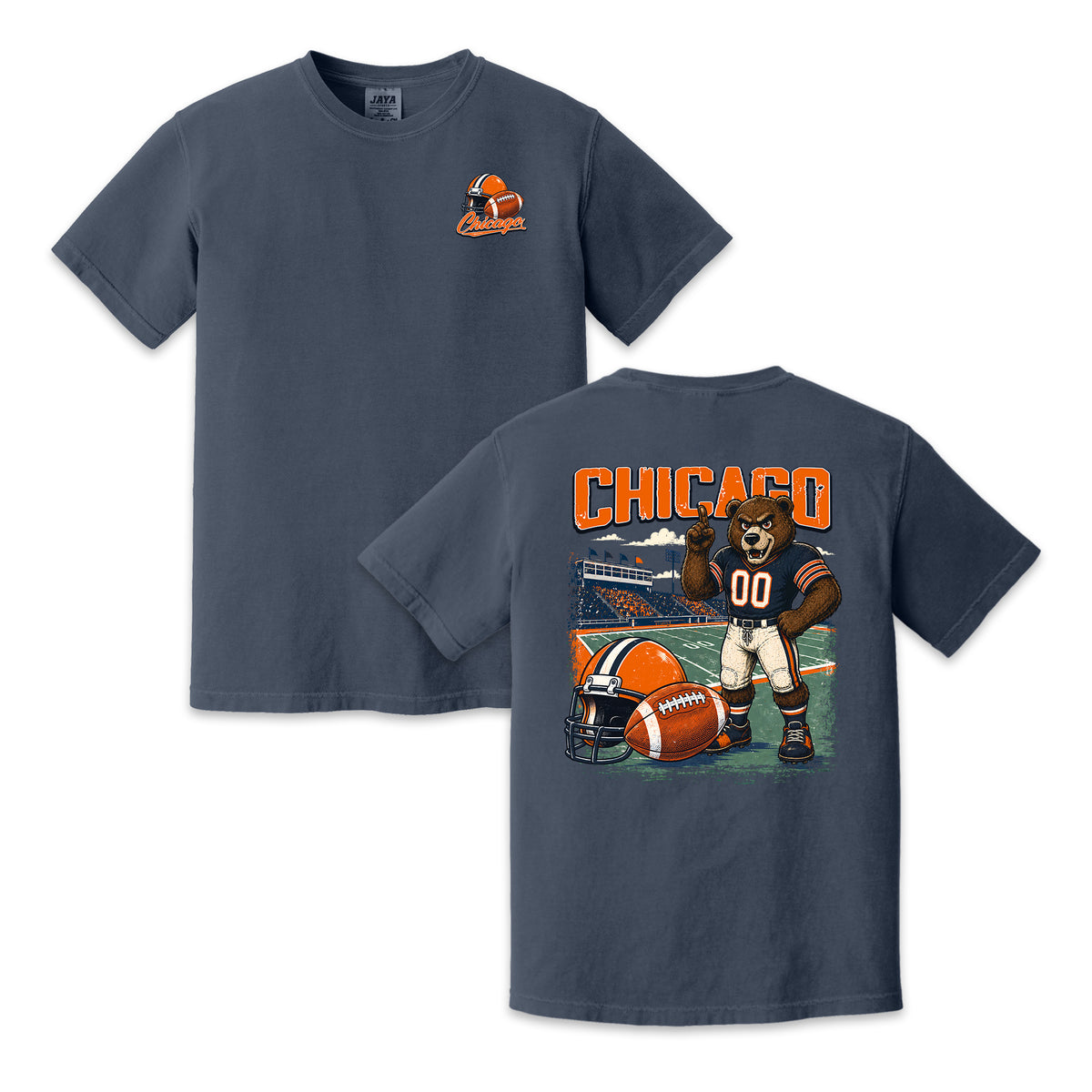 Chicago Football Bear Vintage Graphic T-Shirt