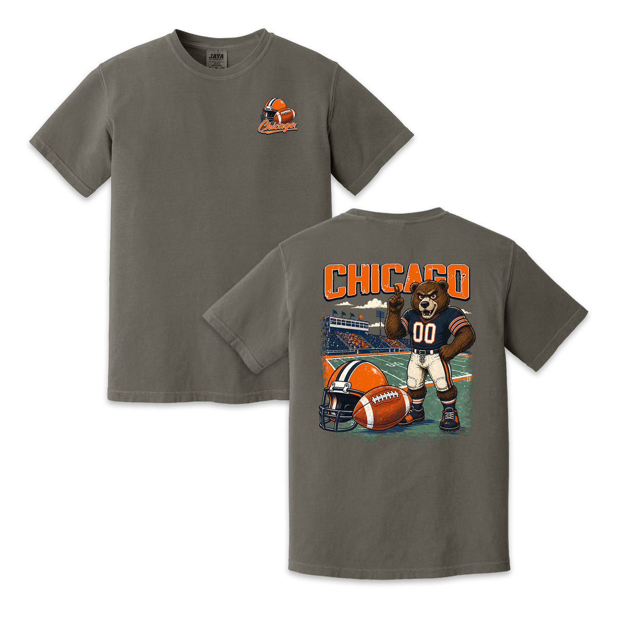 Chicago Football Bear Vintage Graphic T-Shirt