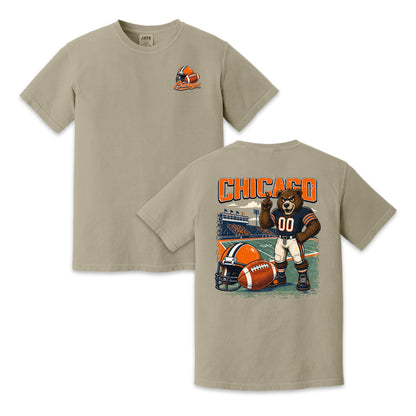 Chicago Football Bear Vintage Graphic T-Shirt