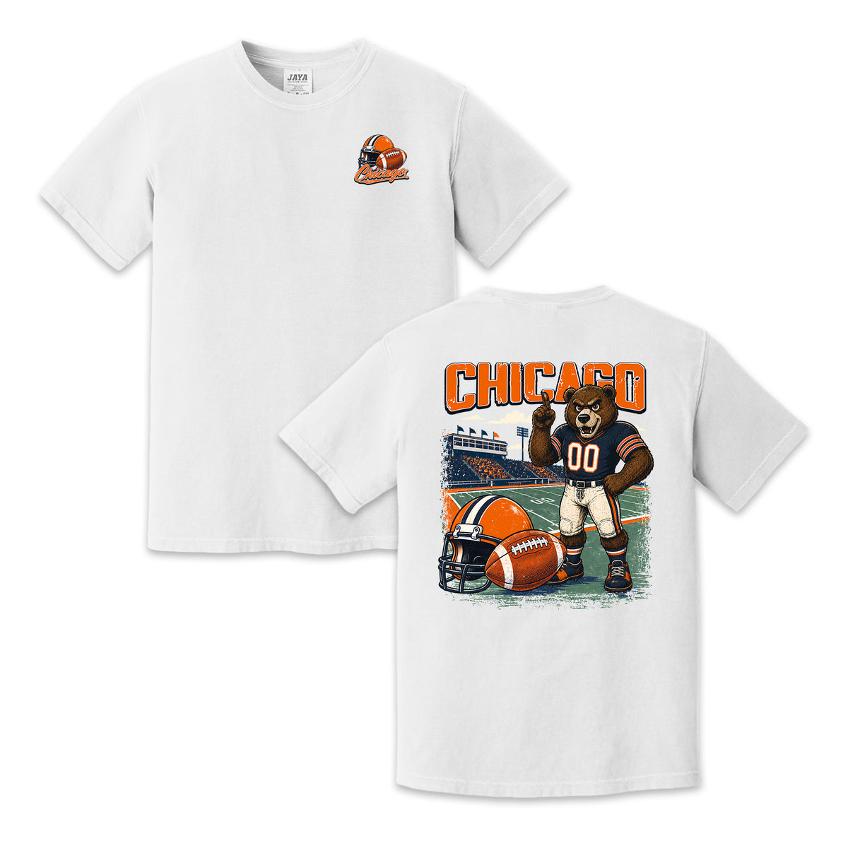 Chicago Football Bear Vintage Graphic T-Shirt