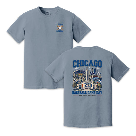 Chicago Baseball Game Day Two Sided T-Shirt