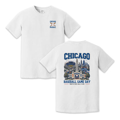 Chicago Baseball Game Day Two Sided T-Shirt