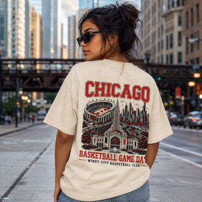 Chicago Basketball Game Day Two Sided T-Shirt