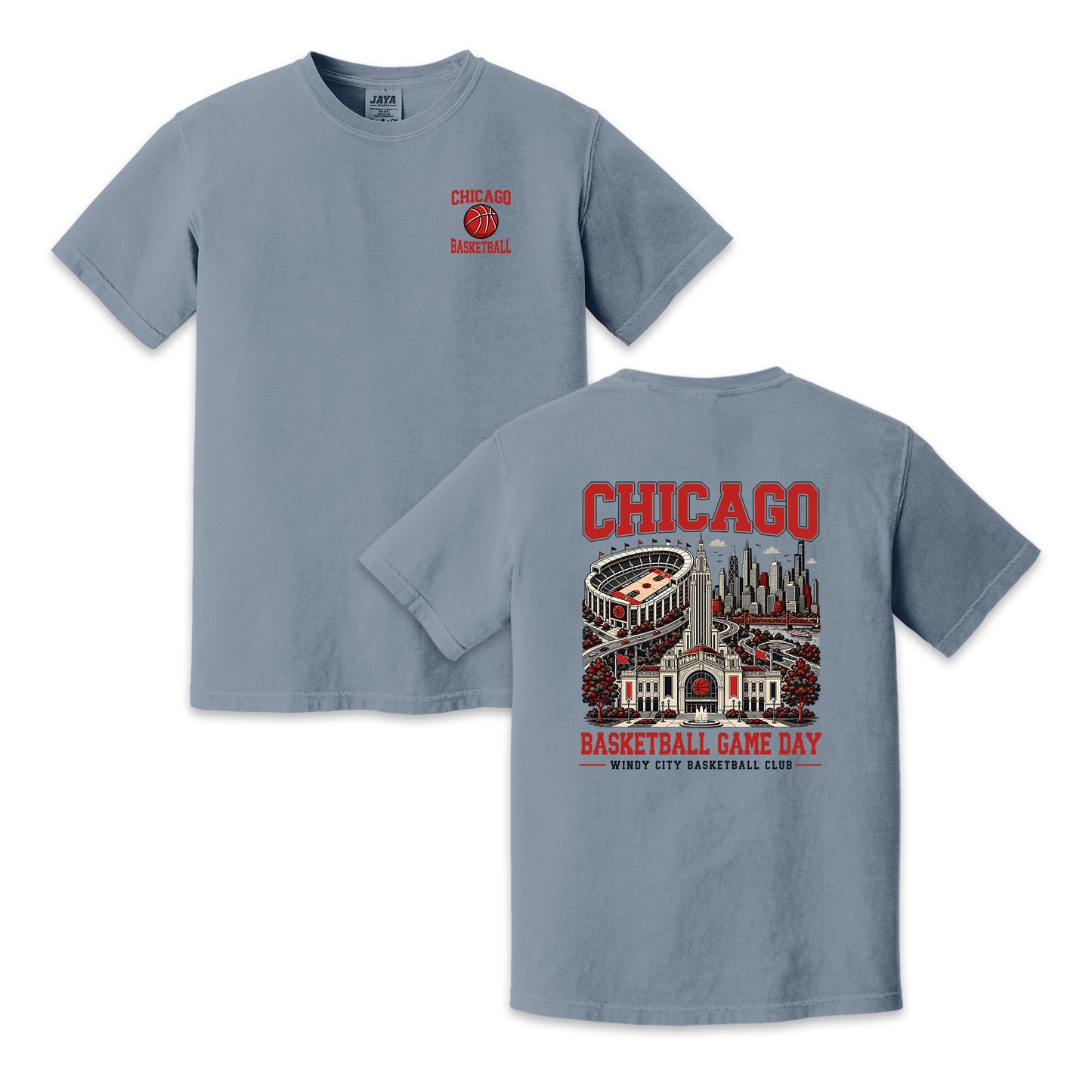 Chicago Basketball Game Day Two Sided T-Shirt