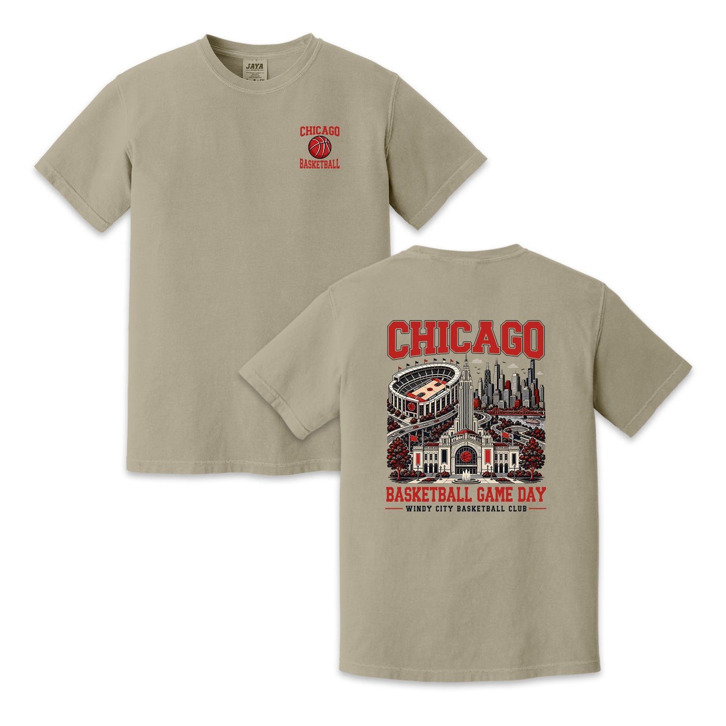 Chicago Basketball Game Day Two Sided T-Shirt
