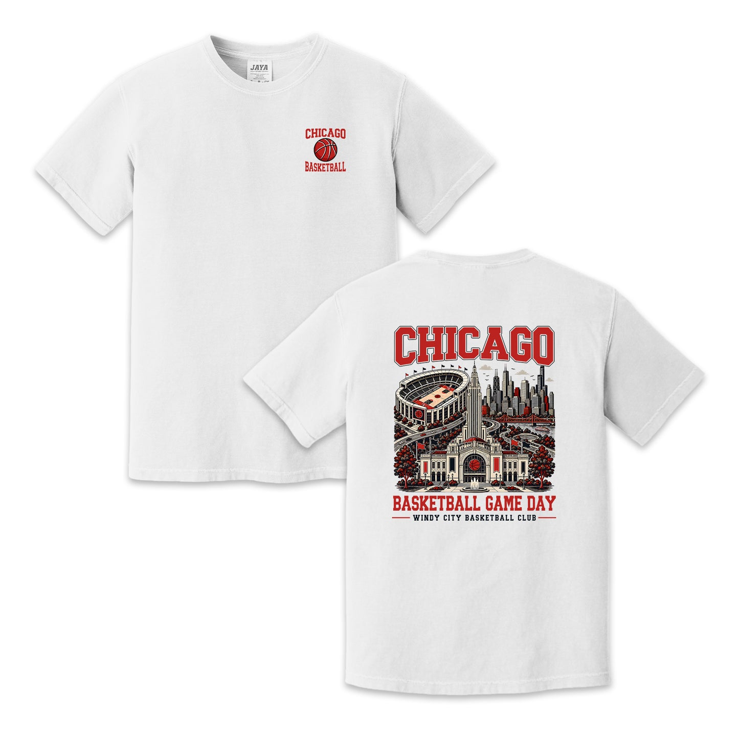 Chicago Basketball Game Day Two Sided T-Shirt
