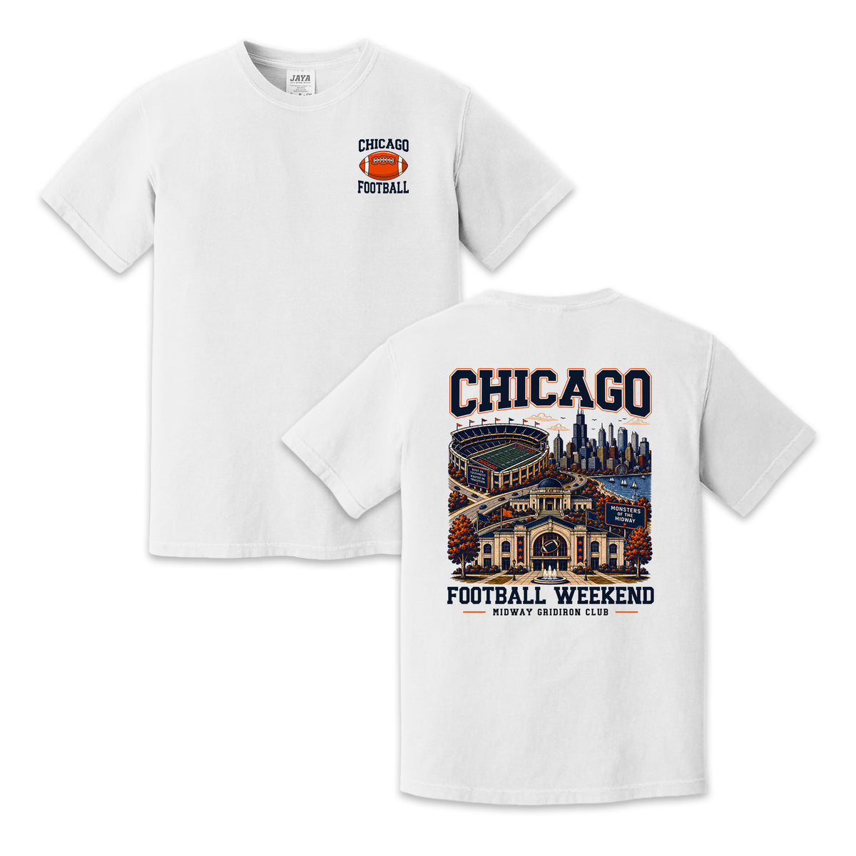 Chicago Football Weekend Vintage Graphic T-Shirt