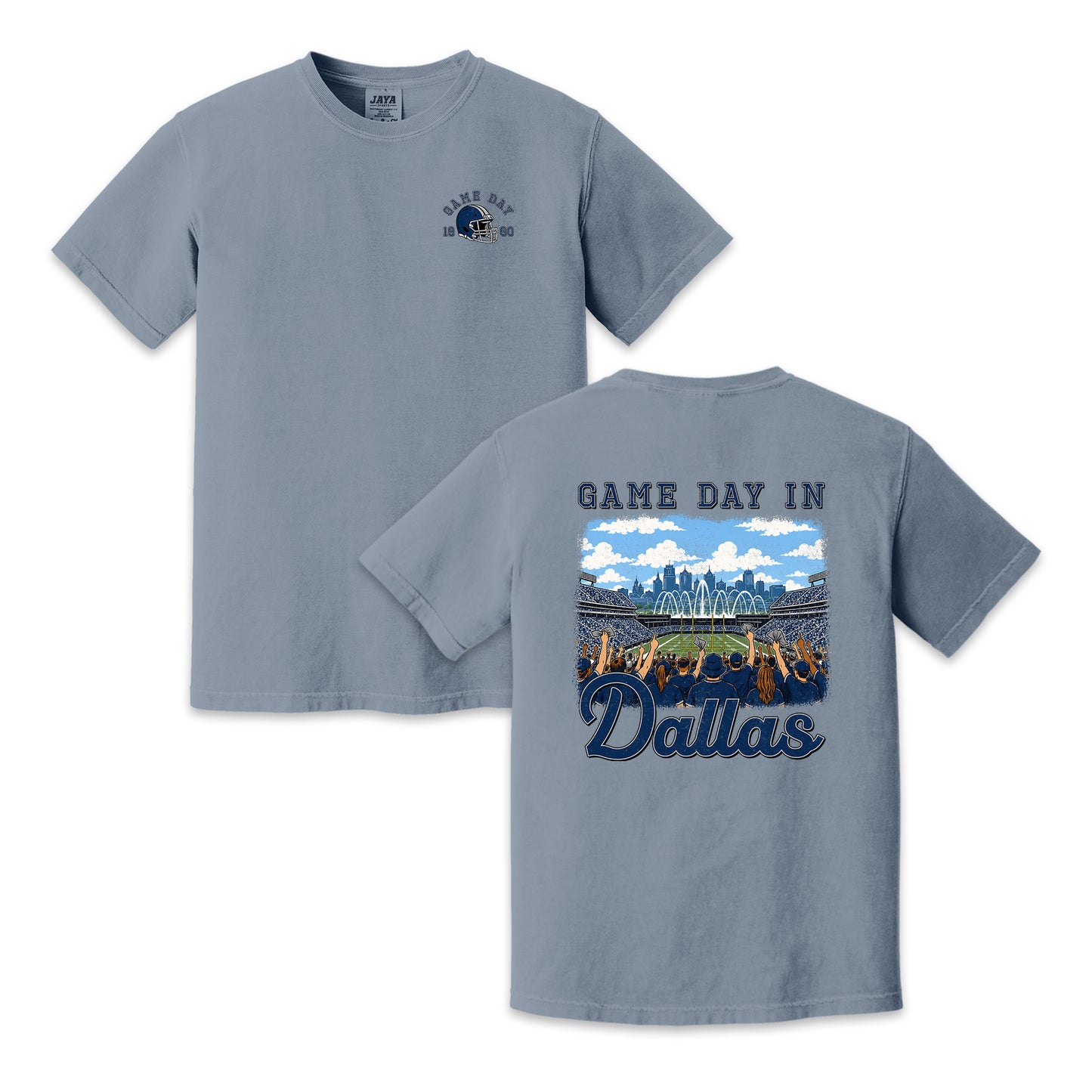 Vintage Dallas Football Game Day Stadium Crowd T-Shirt