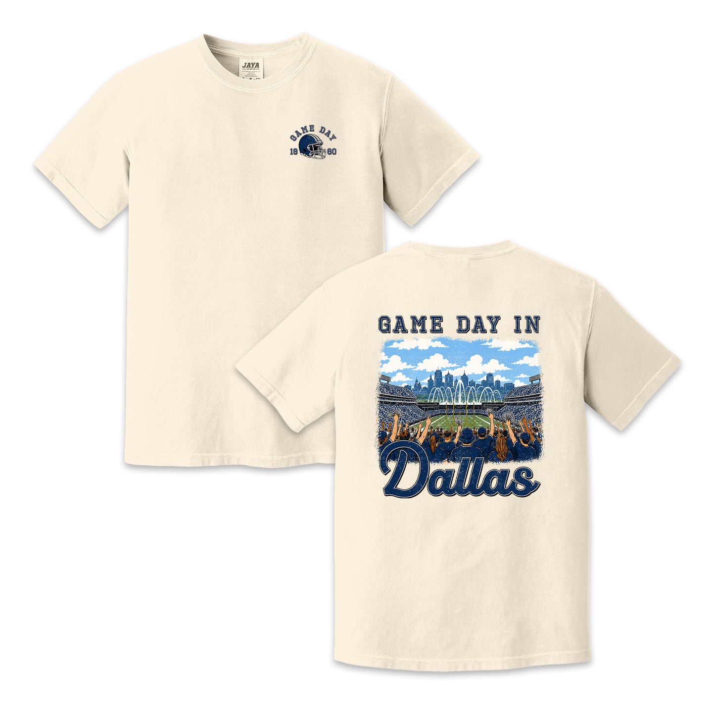 Vintage Dallas Football Game Day Stadium Crowd T-Shirt