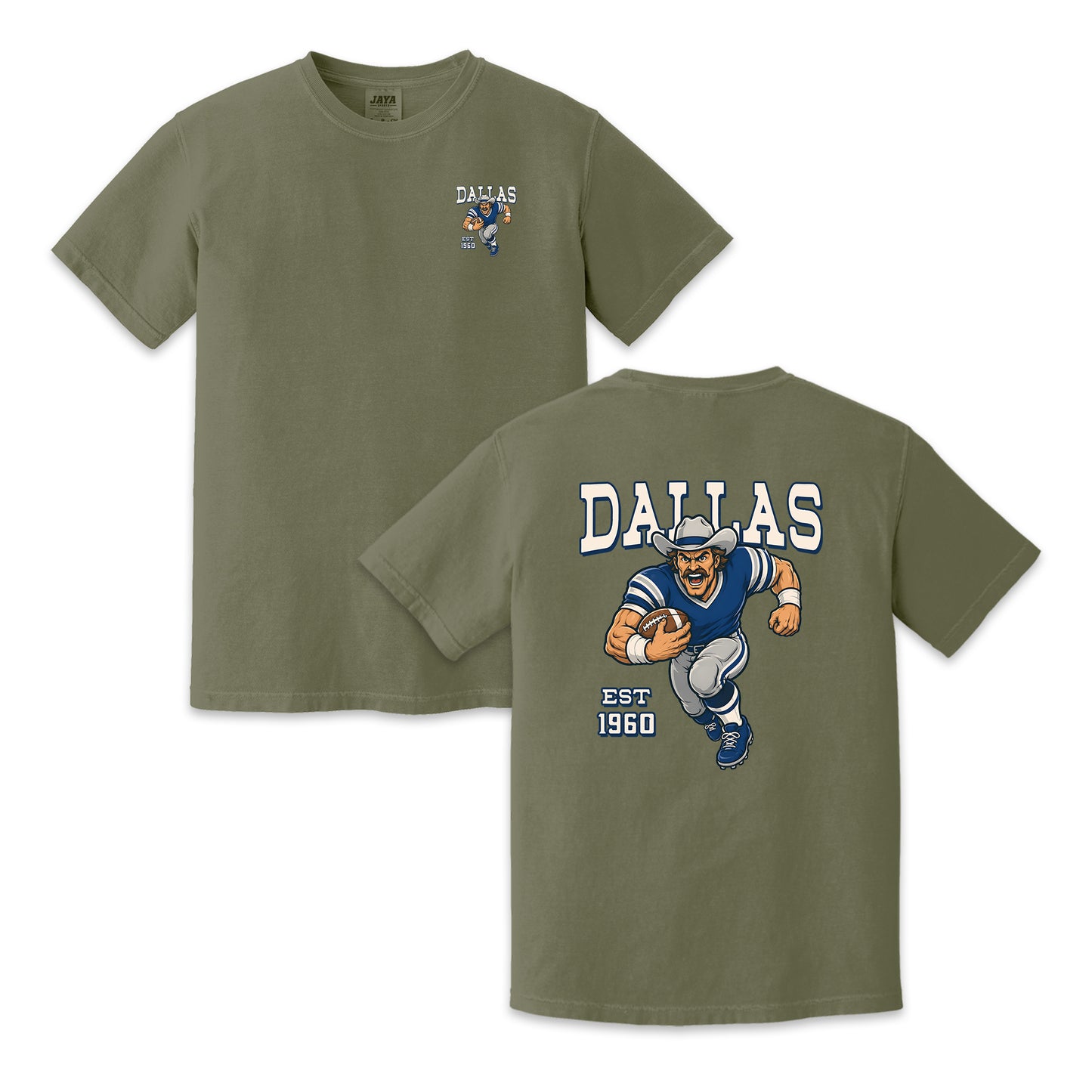 Dallas Football Cowboy Two-Sided Graphic T-Shirt, Retro Game Day Sports Tee, Unisex Football Fan Shirt