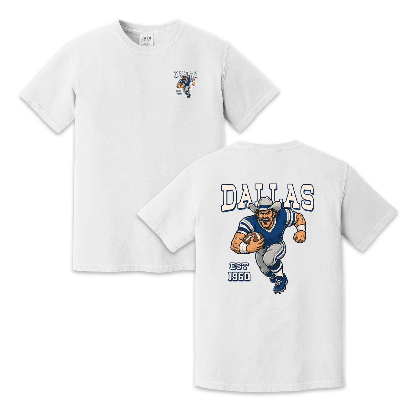 Dallas Football Cowboy Two-Sided Graphic T-Shirt, Retro Game Day Sports Tee, Unisex Football Fan Shirt