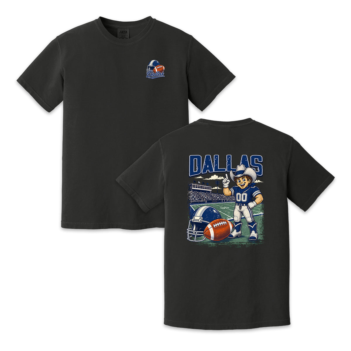 Dallas Football Mascot Vintage Graphic T-Shirt
