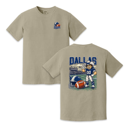 Dallas Football Mascot Vintage Graphic T-Shirt