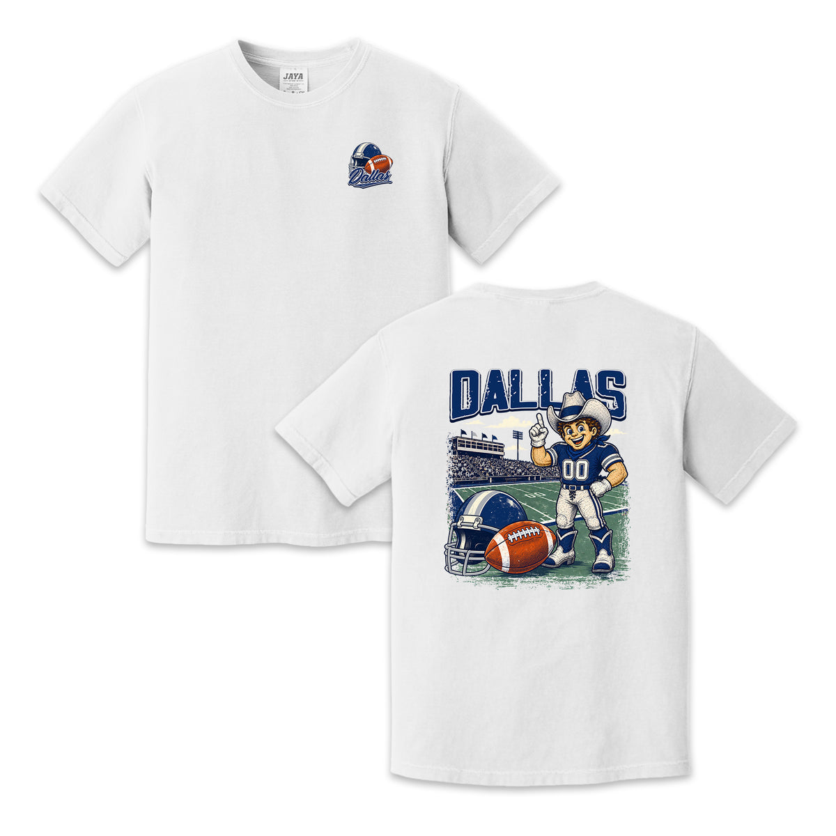 Dallas Football Mascot Vintage Graphic T-Shirt