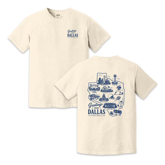 Dallas Football Texas Map Graphic T-Shirt