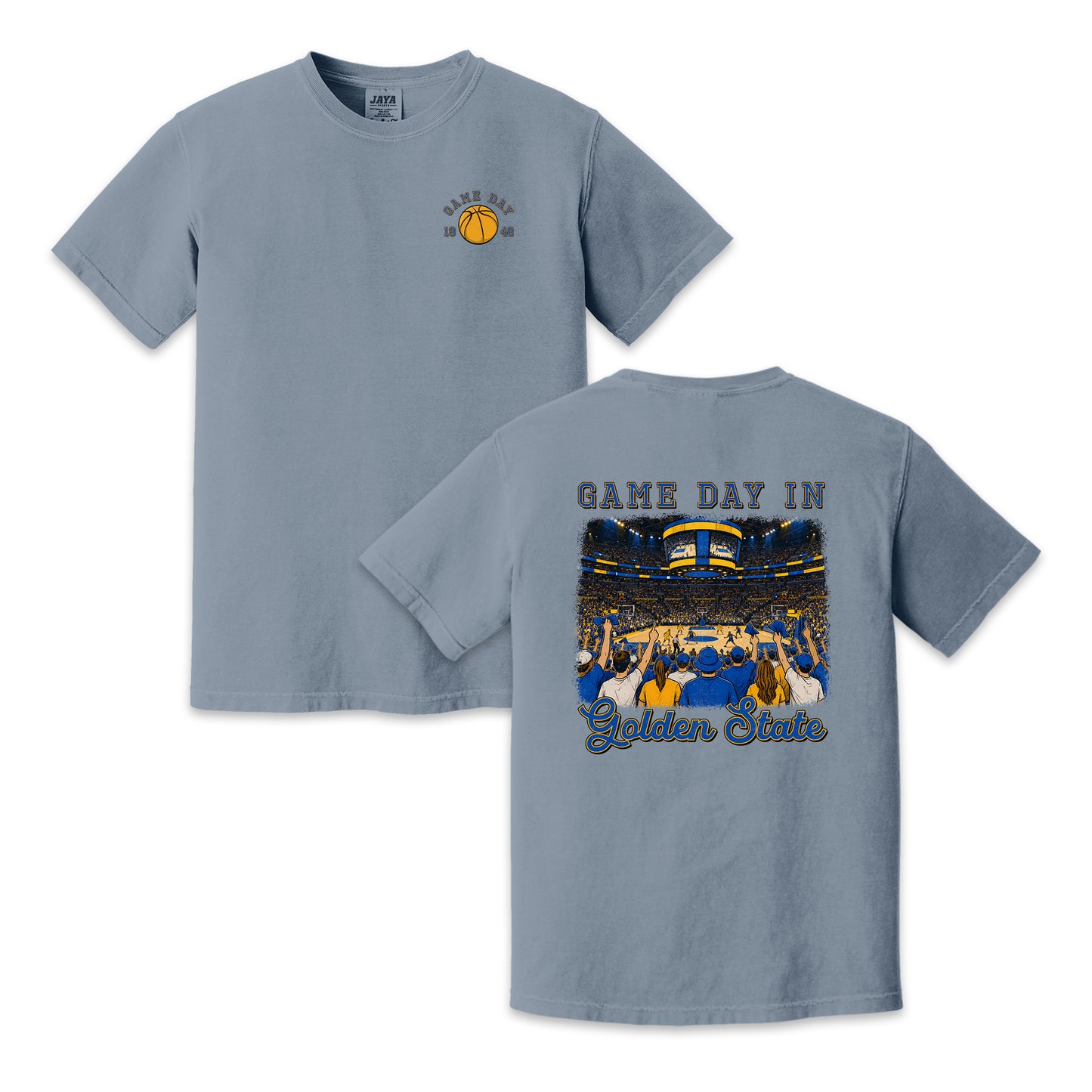 Vintage Golden State Basketball Game Day Arena Crowd T-Shirt